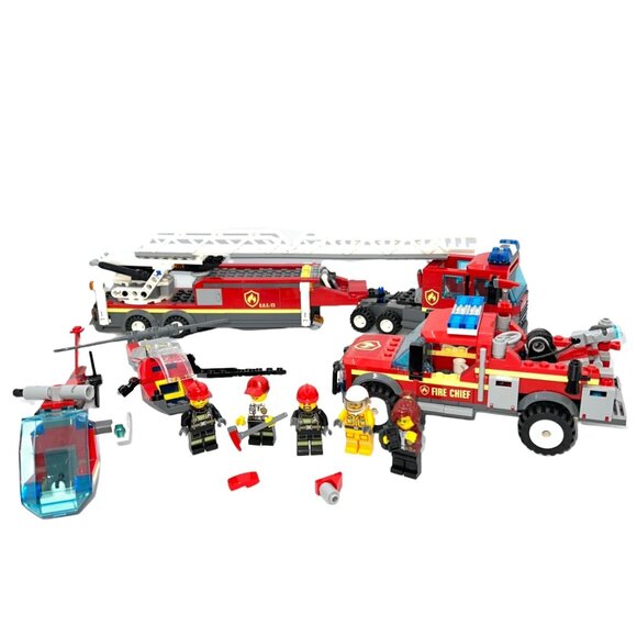 Lego Rescue Fire Chief Rescue Set Vehicles Helicopter Figures